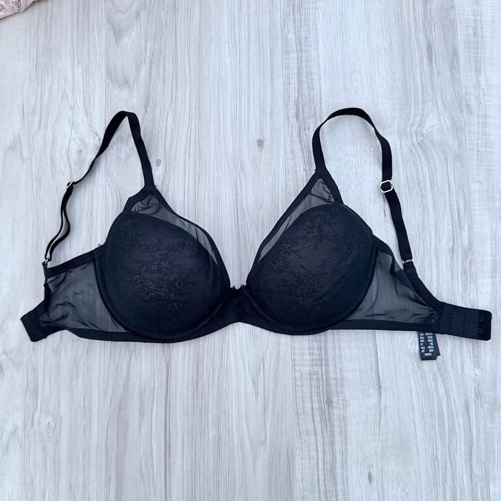 Natori Black Lace Underwire Bra – 30DD